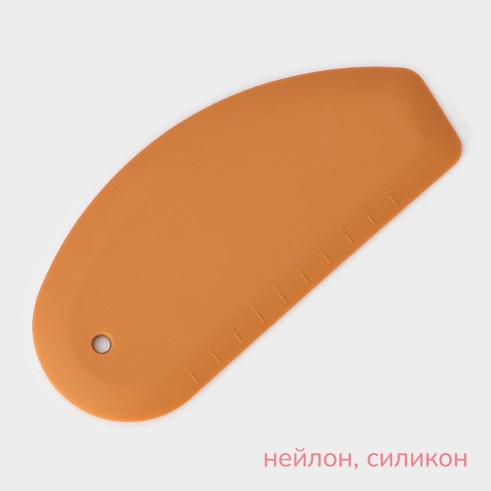 Шпатель кондитерский с размерной линейкой KONFINETTA, 17,5&times;8&times;0,7 см, цвет бежевый