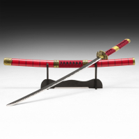 Сувенирное оружие &laquo;Катана&raquo;, малиновые, в  полоску  ножны, вставка с обвязкой, 100см