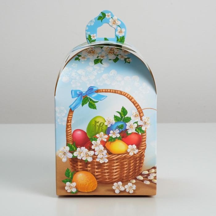 Коробка кондитерская складная, упаковка &laquo;Вкусный Кулич&raquo;, 16,5 х 14,5 х 21 см