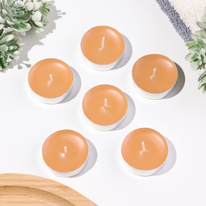 Свечи чайные ароматизированные "Корица" в подарочных коробках, 18 шт