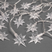 Гирлянда &laquo;Нить&raquo; 5 м с насадками &laquo;Звёзды&raquo;, IP20, прозрачная нить, 20 LED, свечение мульти (RG/RB), мигание, 220 В