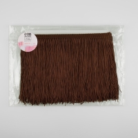 Тесьма декоративная &laquo;Бахрома&raquo;, 15 см, 5 &plusmn; 0,5 м, цвет кофейный