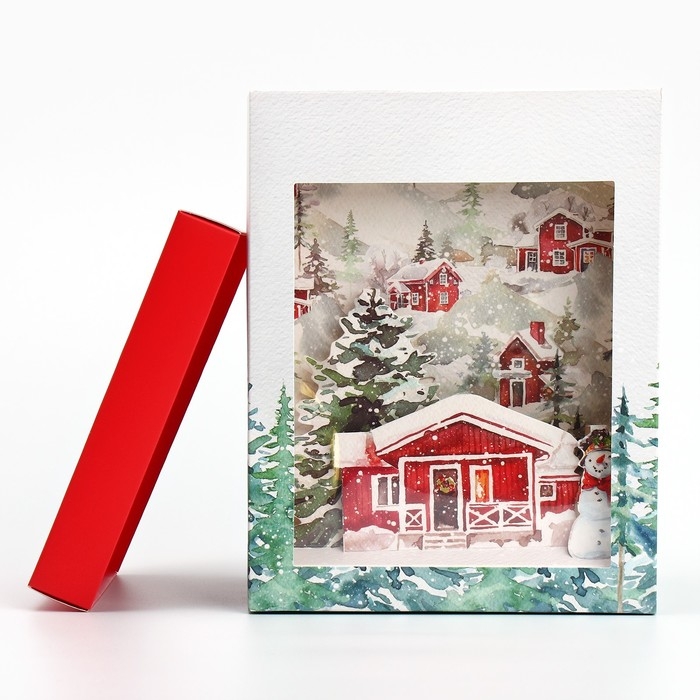 Новый год. Коробка подарочная новогодняя складная с 3D эффектом &laquo;Сказочных моментов&raquo;, 18 х 14 х 23 см, Новый год