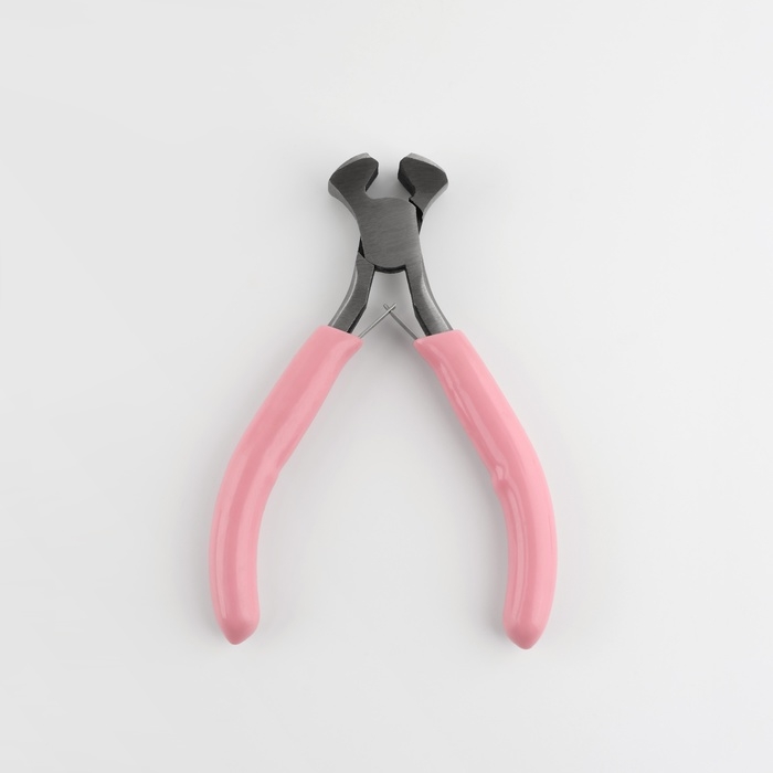 Кусачки торцевые, для рукоделия, 10,5 &times; 6,5 см, цвет серебряный/розовый