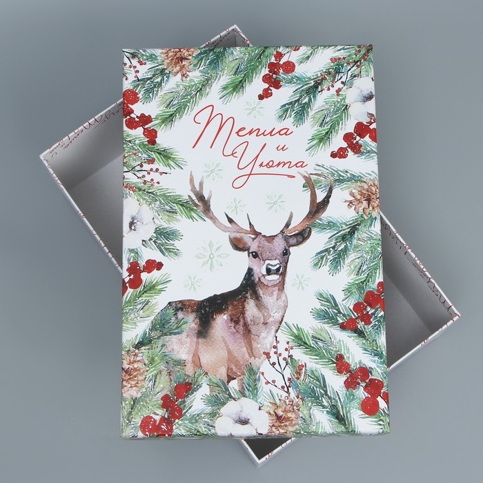 Набор подарочных коробок 6 в 1 &laquo;Новогодняя акварель&raquo;, 20 х 12.5 х 7.5 ‒ 32.5 х 20 х 12.5 см, Новый год