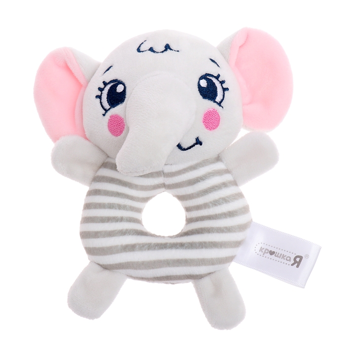 Развивающая погремушка &laquo;Слон&raquo;, цвет серый