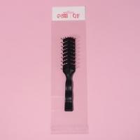 Расчёска массажная, вентилируемая, 3 &times; 19 см, цвет чёрный