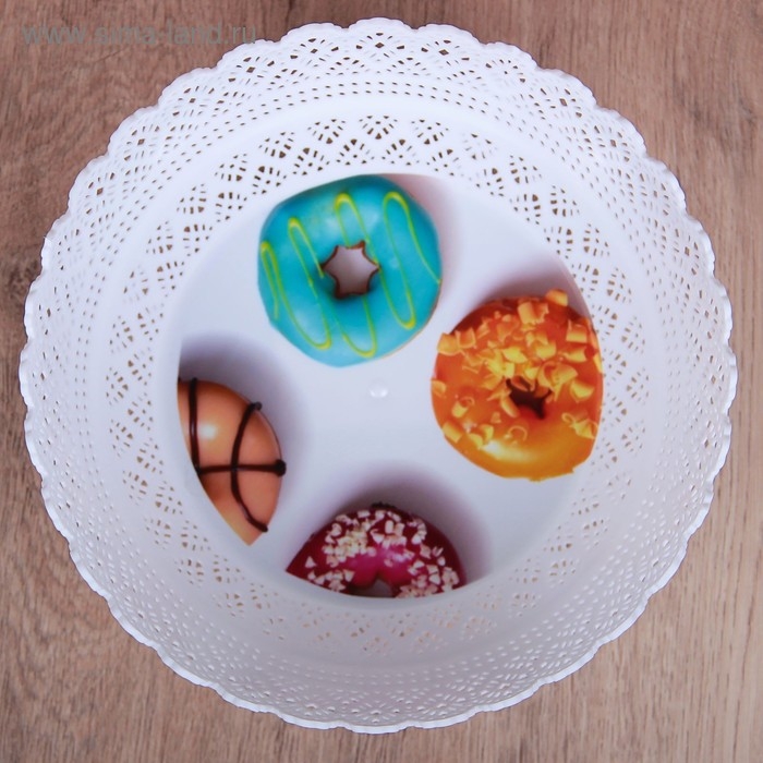 Ваза для хлеба и фруктов &laquo;Зефир. Принт&raquo;, d=20 см, цвет МИКС