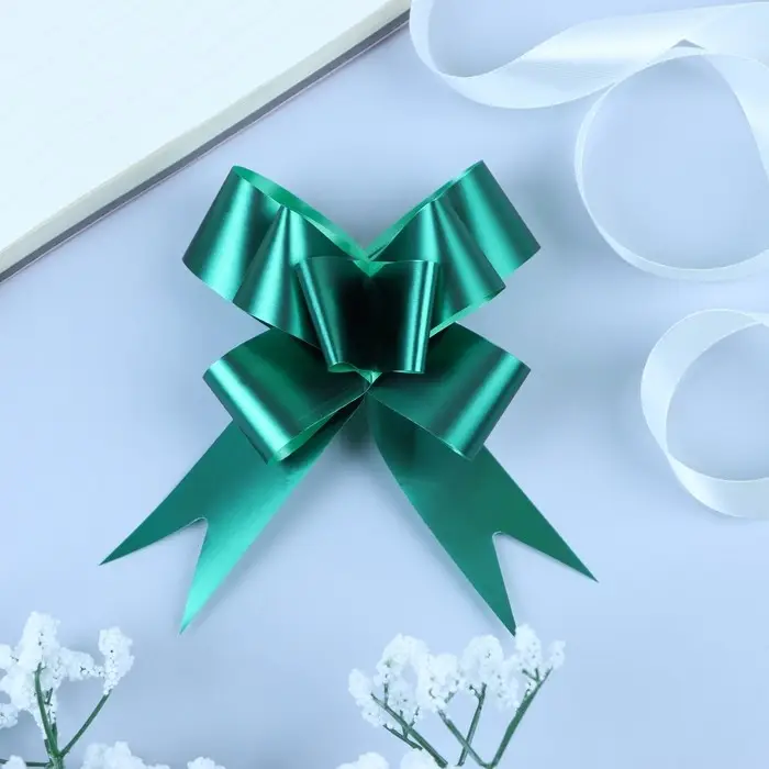 Бант - бабочка №3, матовый зелёный
