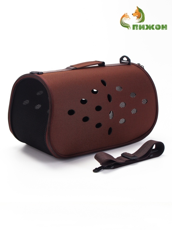 Складная сумка-переноска, материал EVA, 50 х 25 х 27 см, коричневая