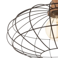 Светильник "Чикаго" 1х40Вт Е27 черный/коричневый 39х39х35(135)см