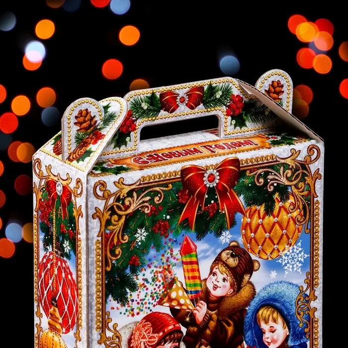 Подарочная коробка "Дети" в белом 16,8 х 7 х 25 см