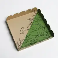 Коробка для печенья, кондитерская упаковка с PVC крышкой, &laquo;Крафт&raquo;, 18 х 18 х 3 см