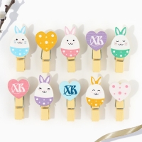 Набор прищепок для украшения вербы &laquo;ХВ&raquo; на пасху, 10 х 12 см.