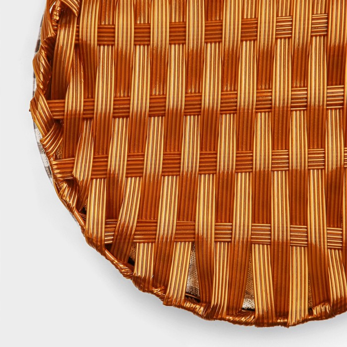 Корзинка для подачи Доляна &laquo;Домашний уют&raquo;, d=25,5 см, цвет коричневый