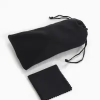 Чехол для очков на затяжке, длина 17.5 см, плотность 230 г/м&sup2;, чёрный