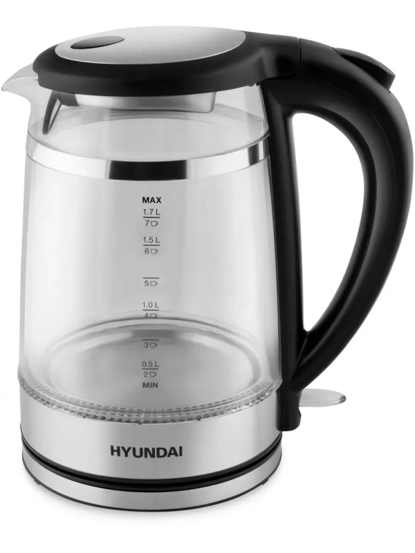 Чайник HYK-G3036 1,7л 2200Вт черный (стекло)