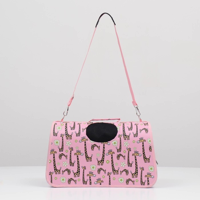 Сумка-переноска каркасная "Жирафы", размер M,  40 х 21 х 27 см