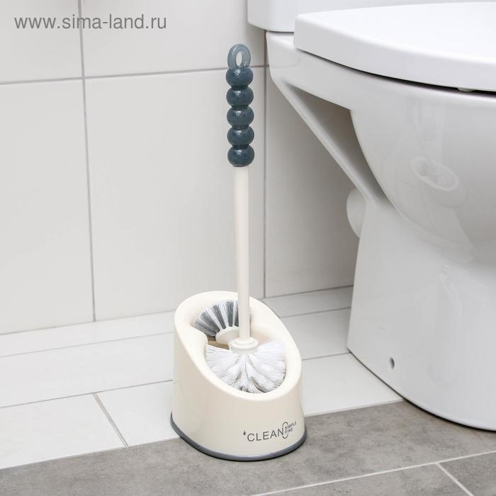 Ёрш для унитаза с подставкой Accoona, 17,5&times;13,5&times;44 см, цвет белый