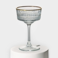 Набор фужеров стеклянный Elysia, 260 мл, 4 шт, с золотой каймой