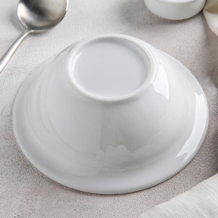 Тарелка Добрушский завод &laquo;Ромашка&raquo;, 550 мл, фарфор, белая