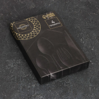 Столовые приборы из нержавеющей стали Magistro &laquo;Джентри&raquo;, 4 предмета, цвет чёрный