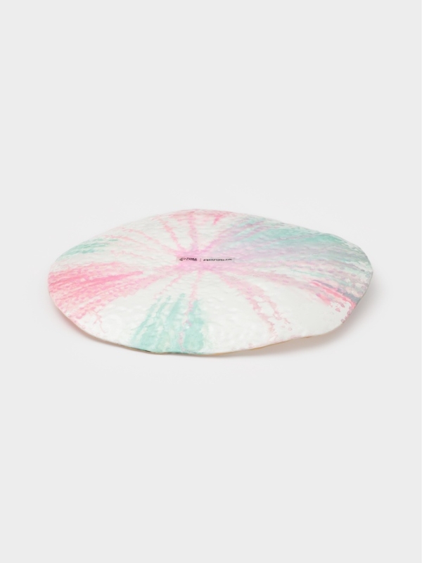 Тарелка обеденная "Magro" 24 см, цвет бирюзово-розовый