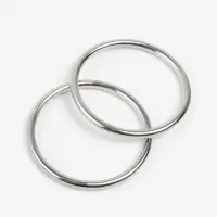 Кольцо литое TEIRA, для сумки, d=35/40 мм, набор 2 шт., 3.1 г, s=2.5 мм, цвет серебряный