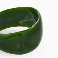 Браслет манжет акрил "Тренд", цвет зелёный травяной