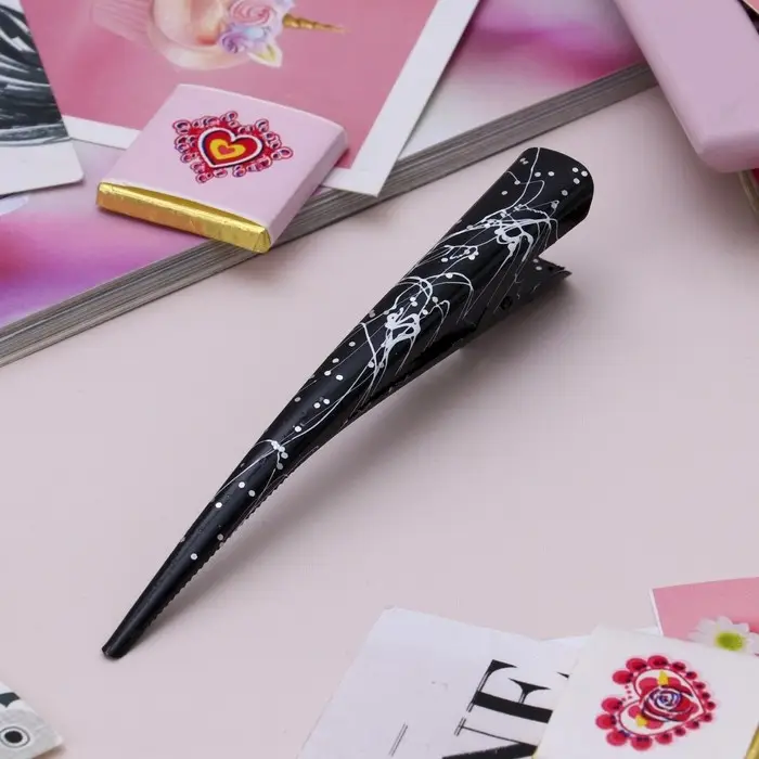 Зажим для волос &laquo;Брызги блеска&raquo;, 12.5 см, чёрный