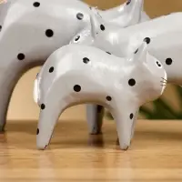 Набор сувенирный &laquo;Кошки&raquo;, h=9 см, h=8 см, h=6.5 см, дерево, серый