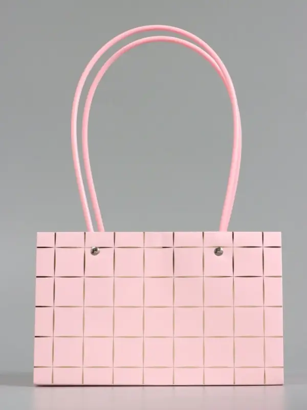 Сумка для цветов влагостойкая, розовая 22x10.5x13.5&plusmn;5% см