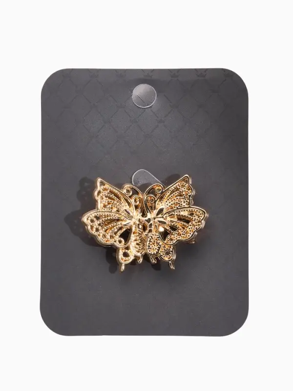 Зажим для кардигана "Ажур" бабоччка, цвет золото
