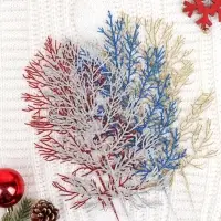 Декор блеск &laquo;Листья&raquo;, h=30 см, МИКС