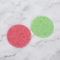 Набор спонжей для умывания &laquo;Мягкость&raquo;, d=7 см, 2 шт., МИКС