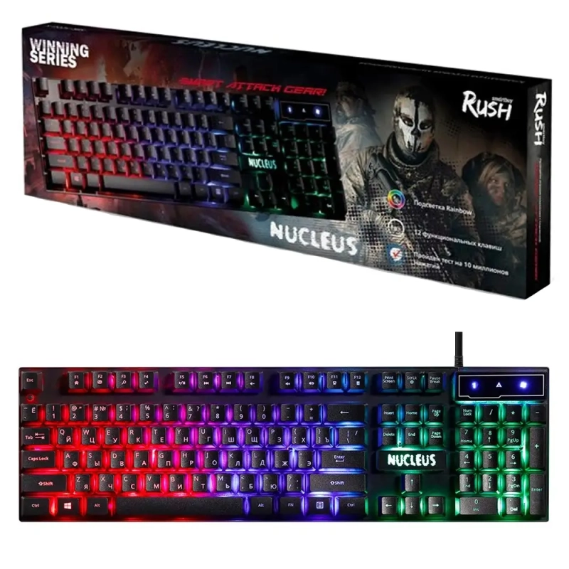 Клавиатура игровая мультимедийная Smartbuy RUSH Nucleus USB черная