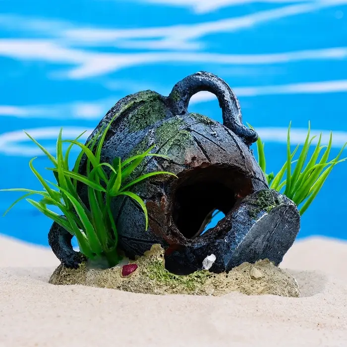 Декор для аквариума "Античная ваза", 10,5 х 7 х 10 см