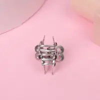 Краб для волос "Синий туман" крыло бабочки, 2,5 см, серебро