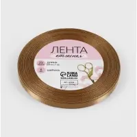 Лента атласная, 6 мм, 23&plusmn;1 м, тёмно-бежевая №106