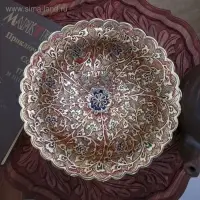 Блюдо латунь "Живая изгородь"  цветная эмаль 6,5х20х20 см, МИКС