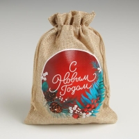 Мешок с термонаклейкой &laquo;С Новым годом&raquo;, 16 х 24 см  +/- 1.5 см, Новый год