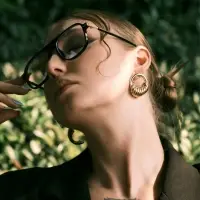 Серьги металл "Кольца" тренд, цвет золото