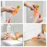 Щётка универсальная, 3 щётки в одном корпусе, 12 см, МИКС