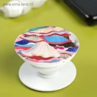 Держатель-подставка попсокет для телефона Luazon, рисунок МИКС