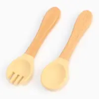 Тарелка детская секционная с ложкой и вилкой, 3 секции, бирюзовый, Mum&Baby