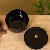 Конфетница с крышкой "Тёмный шоколад" 11х11х7 см