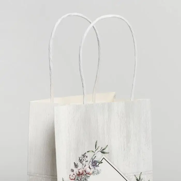 Пакет подарочный новогодний крафтовый &laquo;С Новым годом!&raquo;, 12 х 21 х 9 см