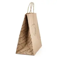 Пакет подарочный крафтовый &laquo;Сердце&raquo;, 22 х 25 х 12 см