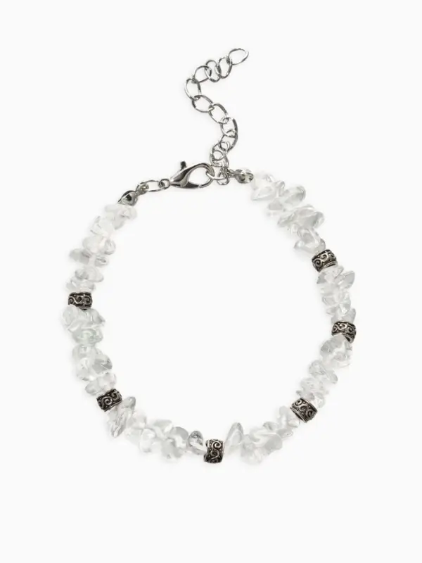 Браслет "Стиляшка" крошка, цвет белый в серебре