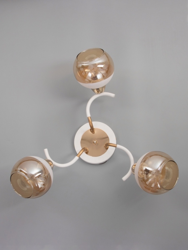 Люстра "Анден" 3хЕ27 40Вт бело-золотой 51х51х22 см